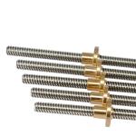 Stainless Steel 2mm Pitch 3D Printer Accessories T8 Lead Screw With Nut