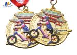 65mm 4MM Children Banlance Bike Medals With Ribbon