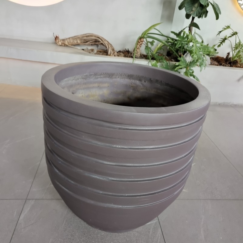 Tall Large Resin FRP Fiberglass Flower Pots Logo Customized