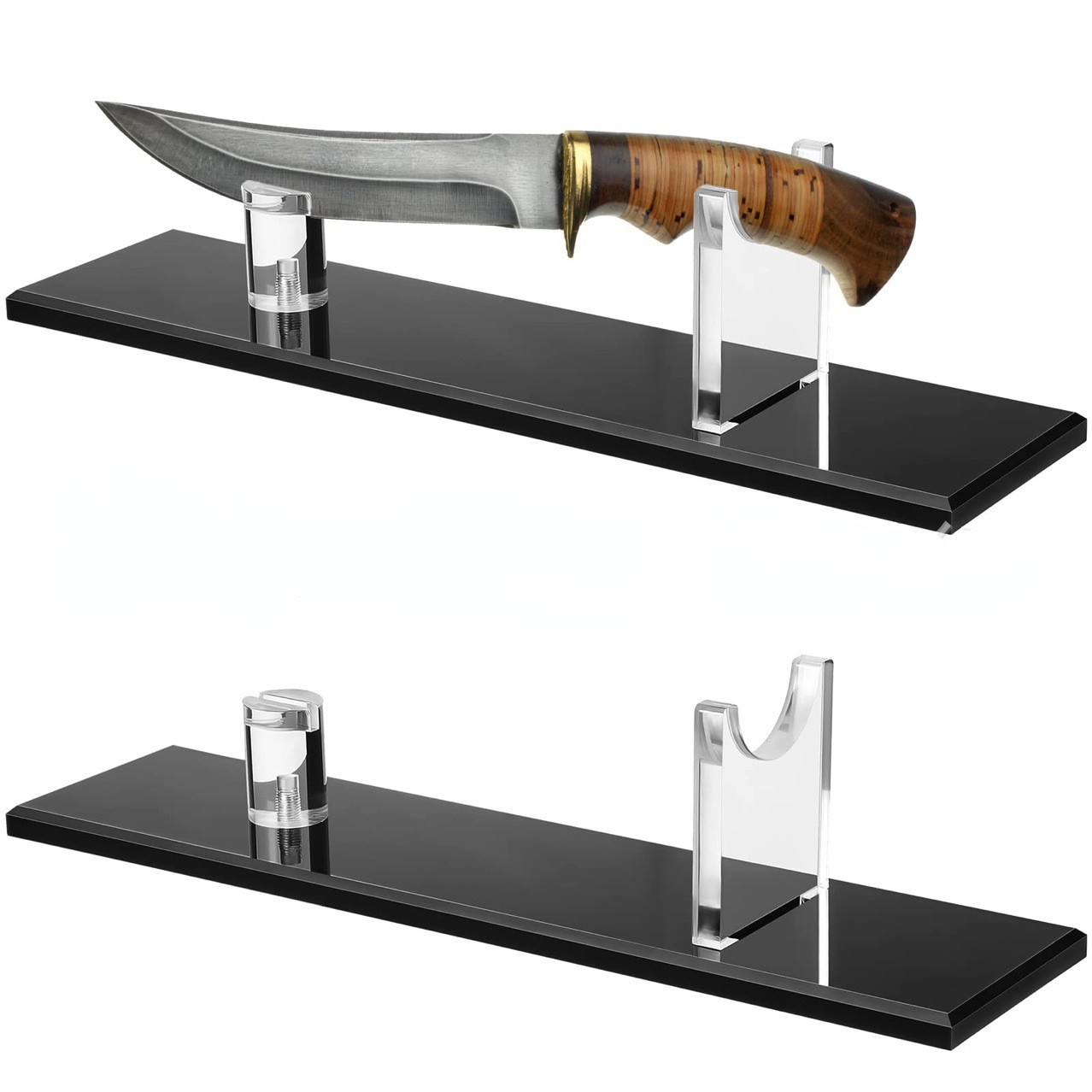 Acrylic Fruit Knife Display Stand Plexiglas Knife Holder For Kitchen / Supermarket
