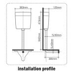 Toilet Water Cistern Solid Color Water Saving With Tank Fittings From Xiamen