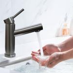 Ss304 Gunmetal Basin Tap Steel 316 Lavatory Watermark Faucet stainless grey