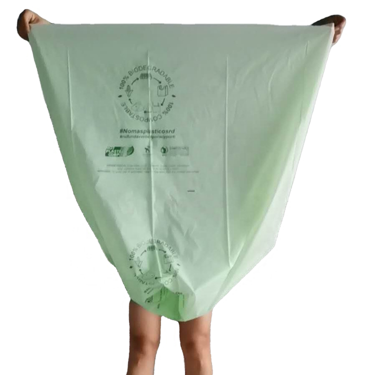Custom Printed Small Cornstarch Bin Bags Eco Friendly 13 Gallon For Kitchen Trash