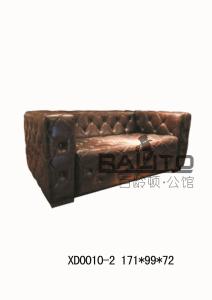Quality Luxury antique 2 seater leather sofa/rectangle two seat antique leather sofa wholesale