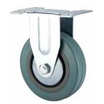 Thread screw Grey rubber caster without brake , 2"-5" light medium duty PVC