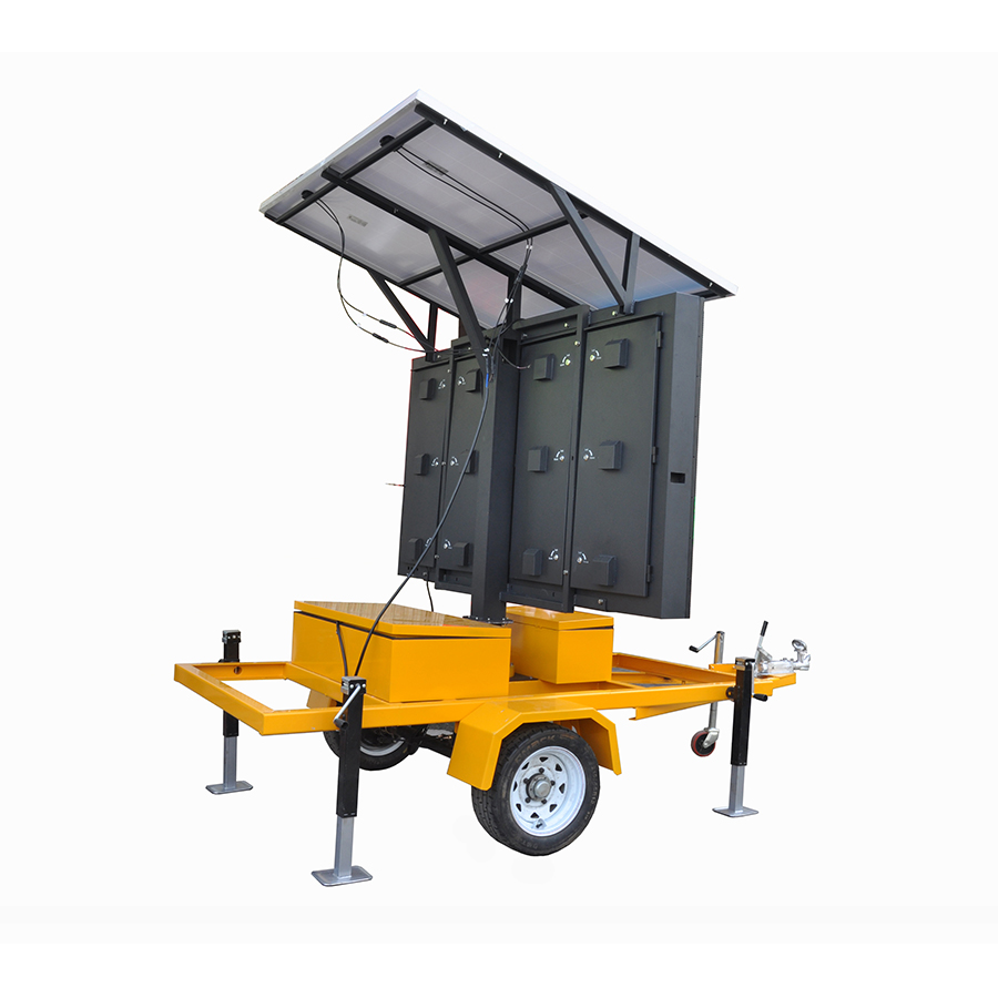 Traffic Road Arrow Message Guidance LED Sign Trailer 2.56x1.28m Vms Led Display