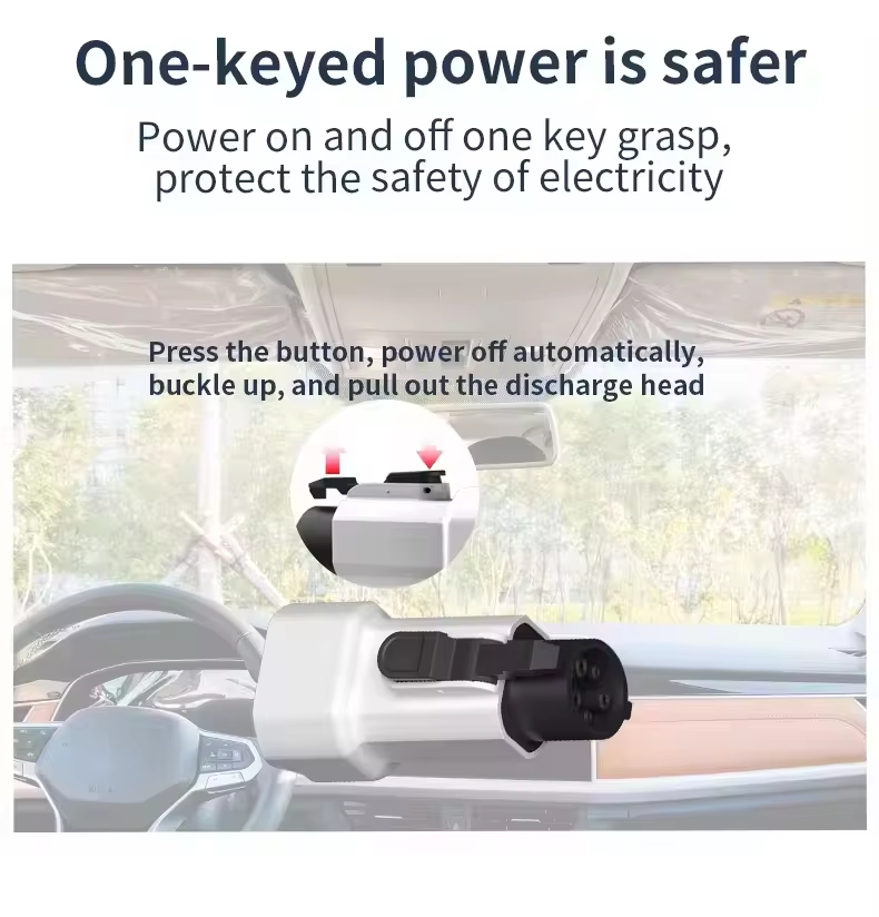 3.5kw 16A Type1 v2l Car Electric Vehicle EV Connectors Charging Adapter with AC Output Current and PC Copper