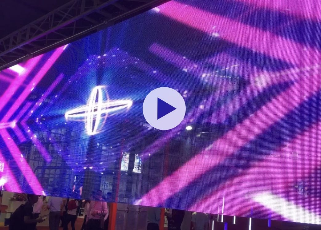 Glass Advertising Led Display Screen Ultra Thin Light Weight For Buildings
