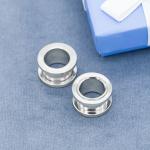 Double Flared Tunnel Earrings With Screw Stainless Steel Ear Stretchers