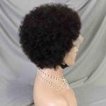 13x4 Full Lace Frontal Human Hair Bob Wigs Afro Kinky Bulk Curly Natural Human