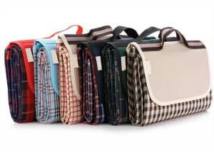 Quality Striped / Plaid Beach Picnic Mat Soft Breathable For Family Party wholesale