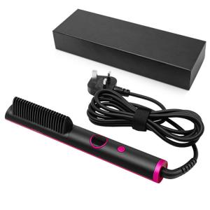 Quality OEM / ODM Customized Electric Hair Brush Portable Ceramic Hair Straightening Brush wholesale