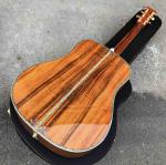 Top quality D45 KOA wood acoustic guitar, Solid spruce top, Abalone inlays etc