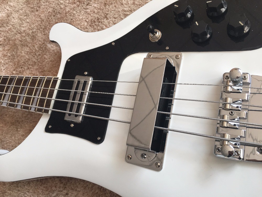 4 string bass guitar set in neckshark inlay on rosewood black ABS binding set in neck RIC 4003 bass guitar
