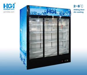 Quality C5H10 3 Door Upright Showcase Cooler 1000L wholesale