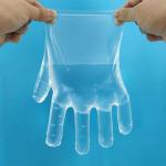 Disposable Clear Polythene PE Gloves / Plastic Food Safe Cleaning Glove For