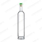 Glass Collar Cylindrical 375ml 500ml 750ml 1000ml Transparent Liquor Bottle for