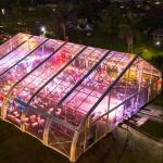 Transparent PVC Aluminum Frame Outdoor Curve Tent For Wedding Meeting waterproof