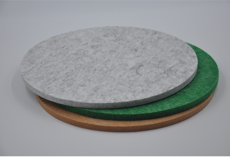 Customized PET Round Acoustic Panels Soundproofing Board For Wall And Ceiling