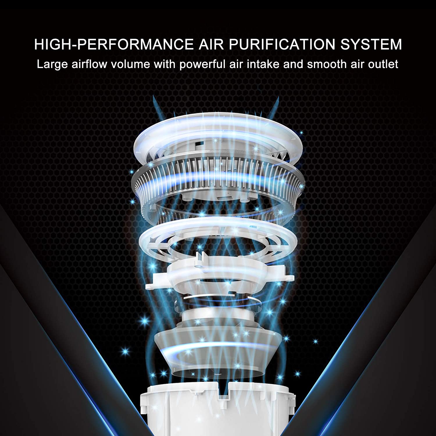 Commercial 24W PM2.5 Air Filter Customized Office Desktop Air Purifier
