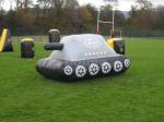 0.6mm PVC Tarpaulin Fabric Inflatable Military Tank for Paintball Sport