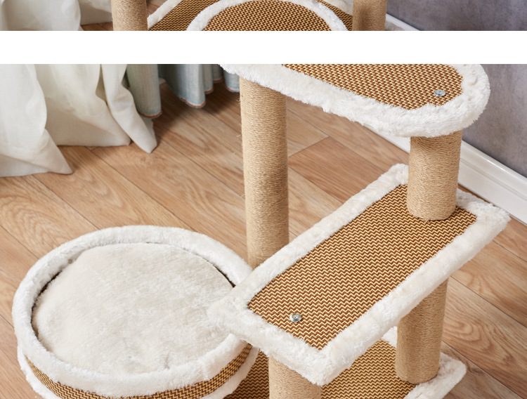 Multi Level Cat Tree House Scratching Post Heavy Duty With Sisal Rop Cat Tower Column Climbing Tree Cat's Dream Play Area