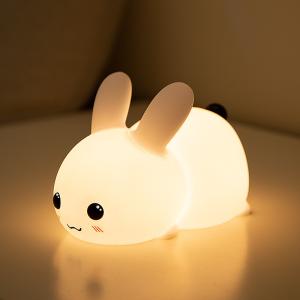 Quality Rabbit Silicone Night Light For Kids 16 Color Changing Kids Night Light USB Baby Nursery Bedside Touch Lamp Night Lights wholesale