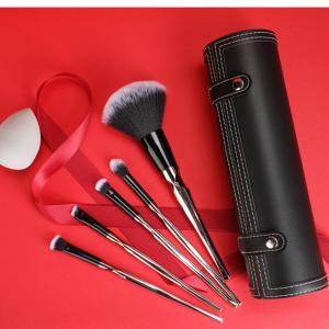 Quality PBT hair X Shape 5pcs Makeup Brush Set With Cosmetic Case Beauty Makeup Tools wholesale