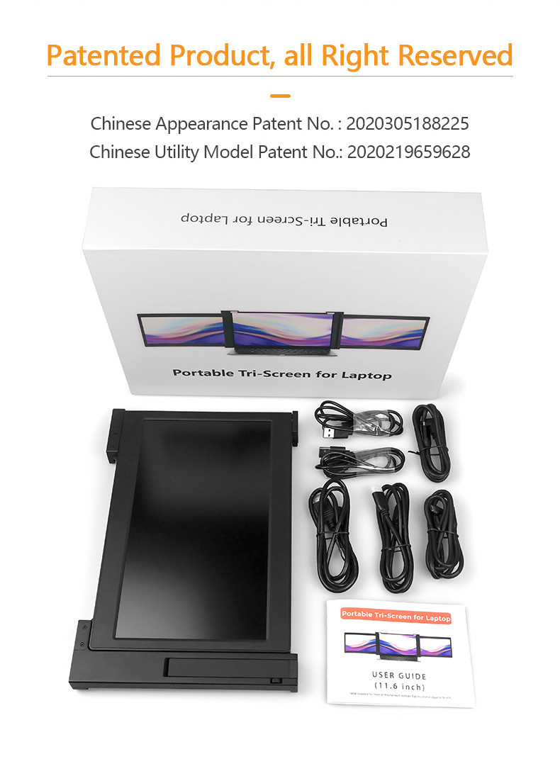 Type C 11.6" DC5V Portable Dual Screen Monitor 250cd/m2