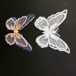 Quality Garment Accessories Butterfly Embroidery Applique with Different Color wholesale