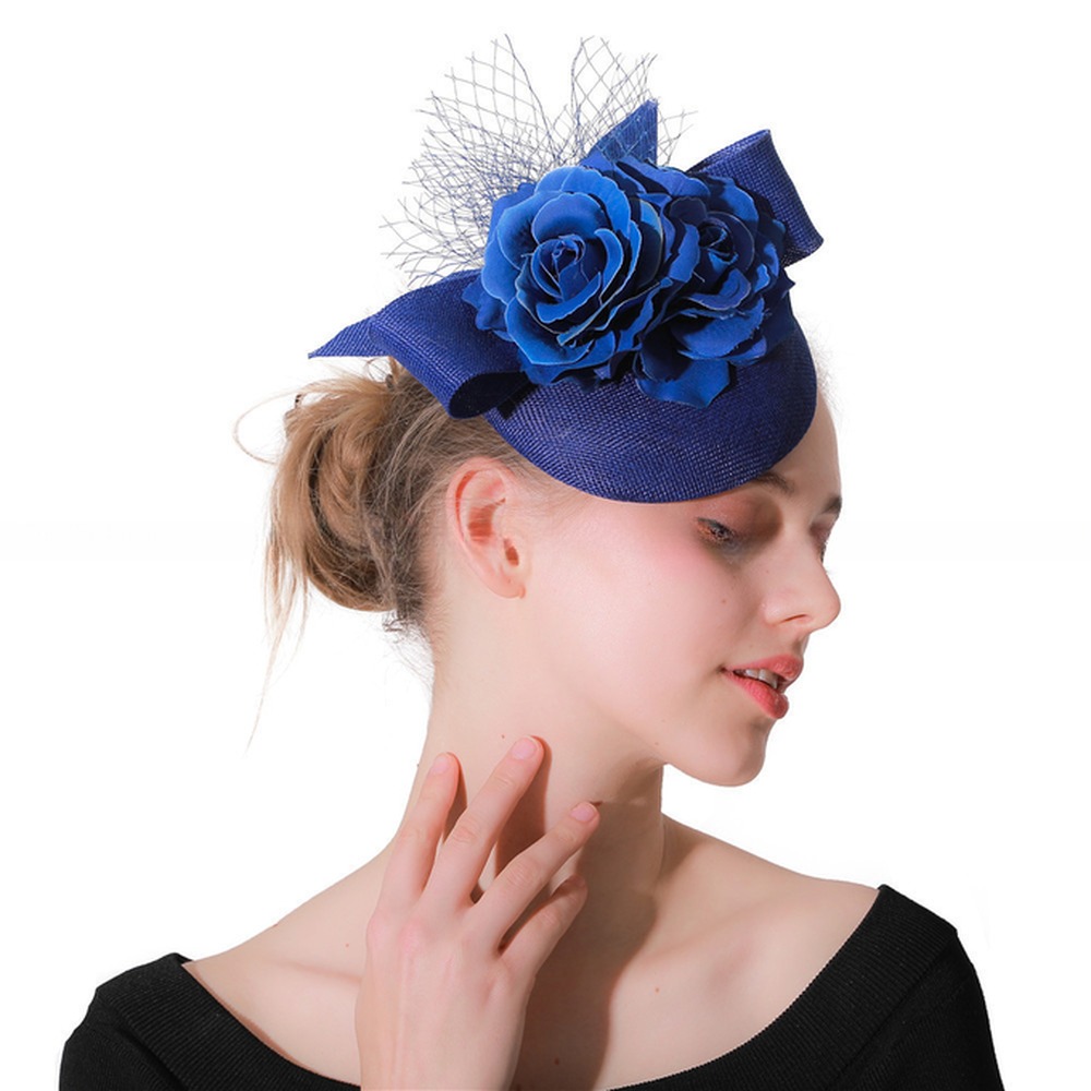 Party Decoration Sinamay Feather Fascinator with Wire Accessory 20*30 cm