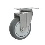 Industrial Swivel Caster with Brake 3 Inch Orange Casters Wheels 92*64mm Top