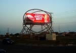 Outdoor 1R1G1B P10 7300cd/m2 Full Color Led Panel 270W