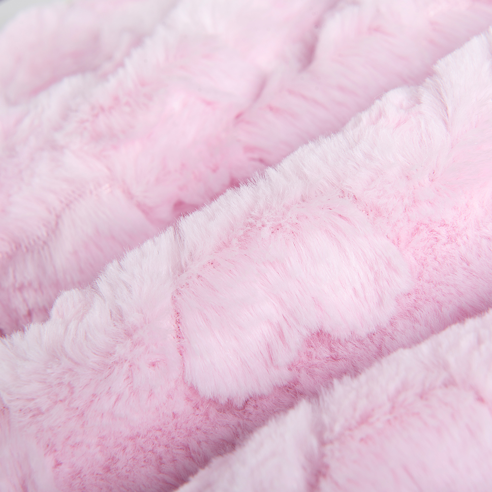 Stripe Brush Rabbit Faux Fur Fabric for Garment and Hometextile Width 58/60 inches