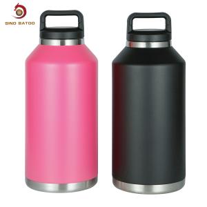 Quality Double Wall 64 Ounce Stainless Steel Water Bottle With Chug Cap wholesale
