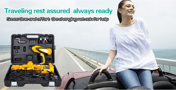 automatic emergency tools 1-10 tons electric car jack with electric impact wrench