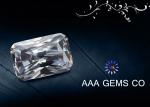 White / Colorful Radiant Cut Moissanite 2.62ct Hardness 9.2 To 9.5