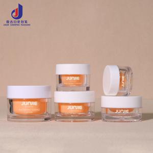 Quality Orange 15g Cosmetic Jars Packaging Hair Cream Container With White Lid wholesale