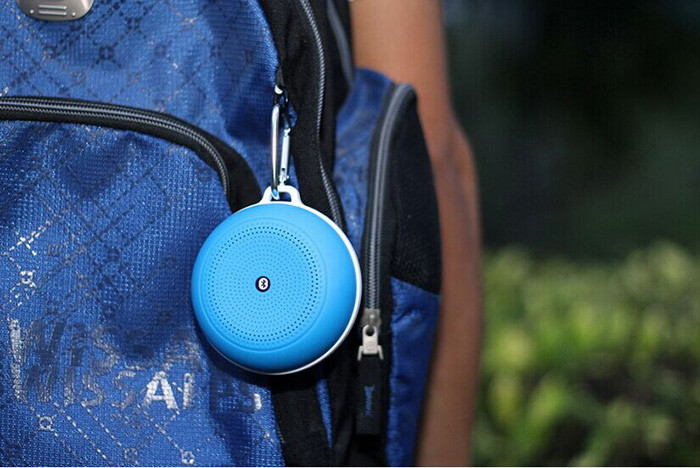 Stereo Sound Sports Music Bluetooth Speaker, BND Outdoor Wireless Speaker With Carabiner For Corporate Gifts