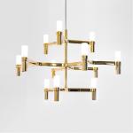 Art Design 12/30 heads LED Crown Major Gold pendant light lamp hall restaurant