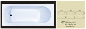Quality Acrylic bathtub, simple bathtub, common bathtub,sanitary ware, bathroom bath tub HDL-19 wholesale
