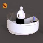 Solid Surface Round Airport Reception Desk Counter