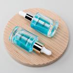 Round Massage Oil Glass Dropper Bottle Serum Pipette 30ml Clear Glass Face