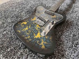 Quality Custom Water Transfer Printing Veneer Rosewood Fingerboard Electric Guitar wholesale
