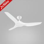 ROHS 52 Inch White Low Noise Large Airflow Ceiling Fan Led Five Speeds Remote