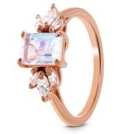 925 Sterling Silver Fashion Design Exquisite Dainty Moonstone Ring