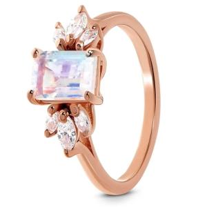 Quality 925 Sterling Silver Fashion Design Exquisite Dainty Moonstone Ring wholesale