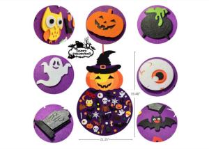 Quality Diy 50 Ornaments 6.4 Ounces Felt Holiday Decorations Halloween Pumpkin Witch wholesale