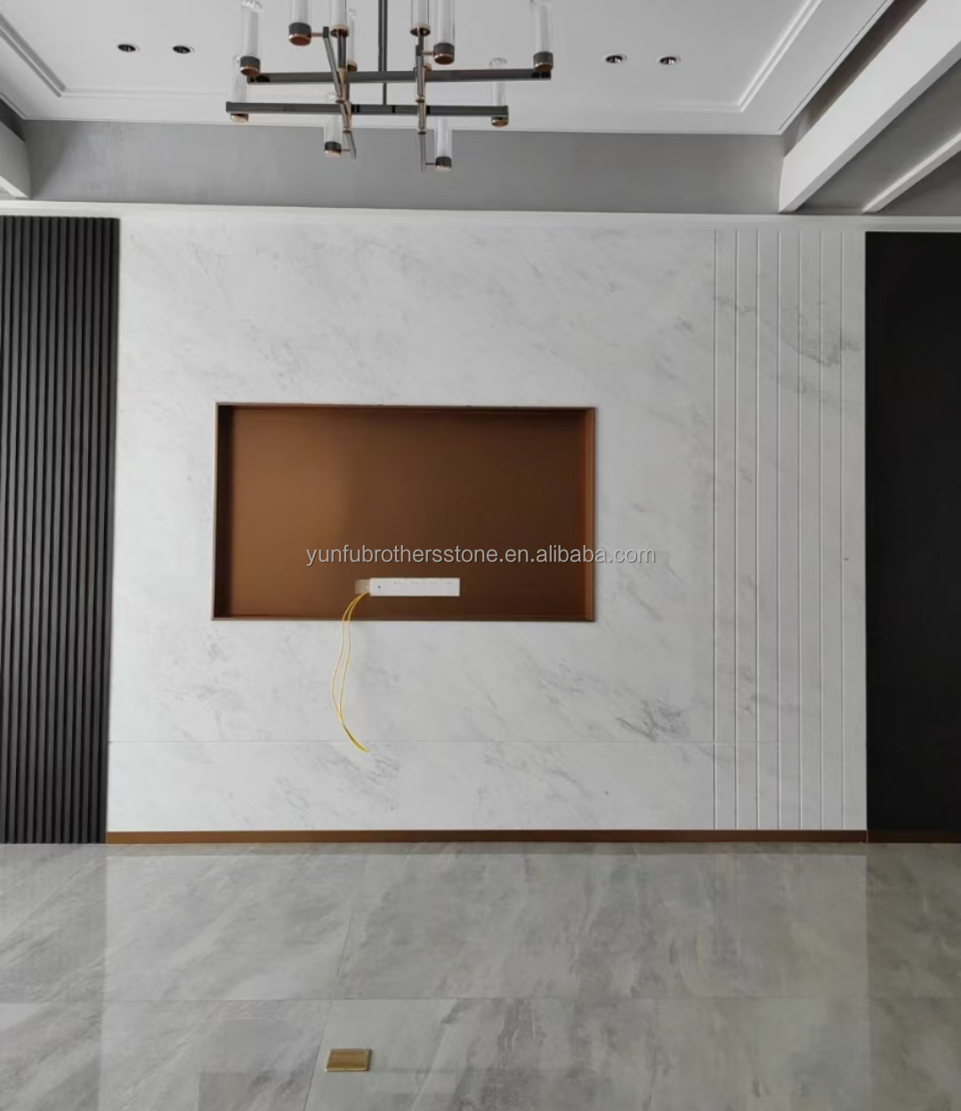 White Thassos Marble Big Slab Polished Stone Wall Panel Tile for Modern Hotel Design