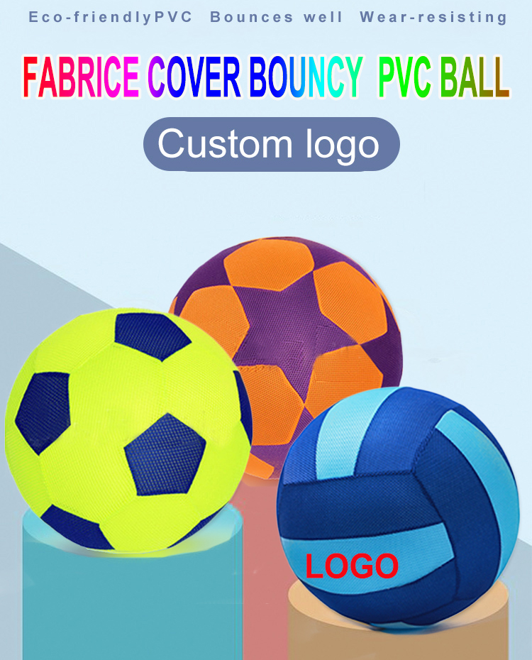 BM-F-r&b Fabric Cover Inflatable Toy Trend for Football Beach Ball Polyester + PVC